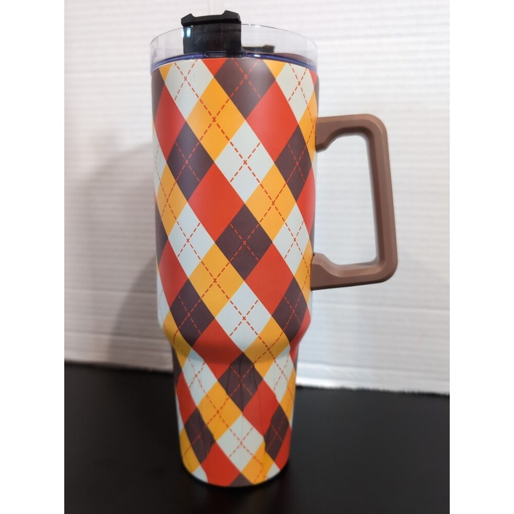 40oz STAINLESS STEEL INSULATED TUMBLER Use W Or W/O STRAW  HOT/COLD 18 HRS NWT